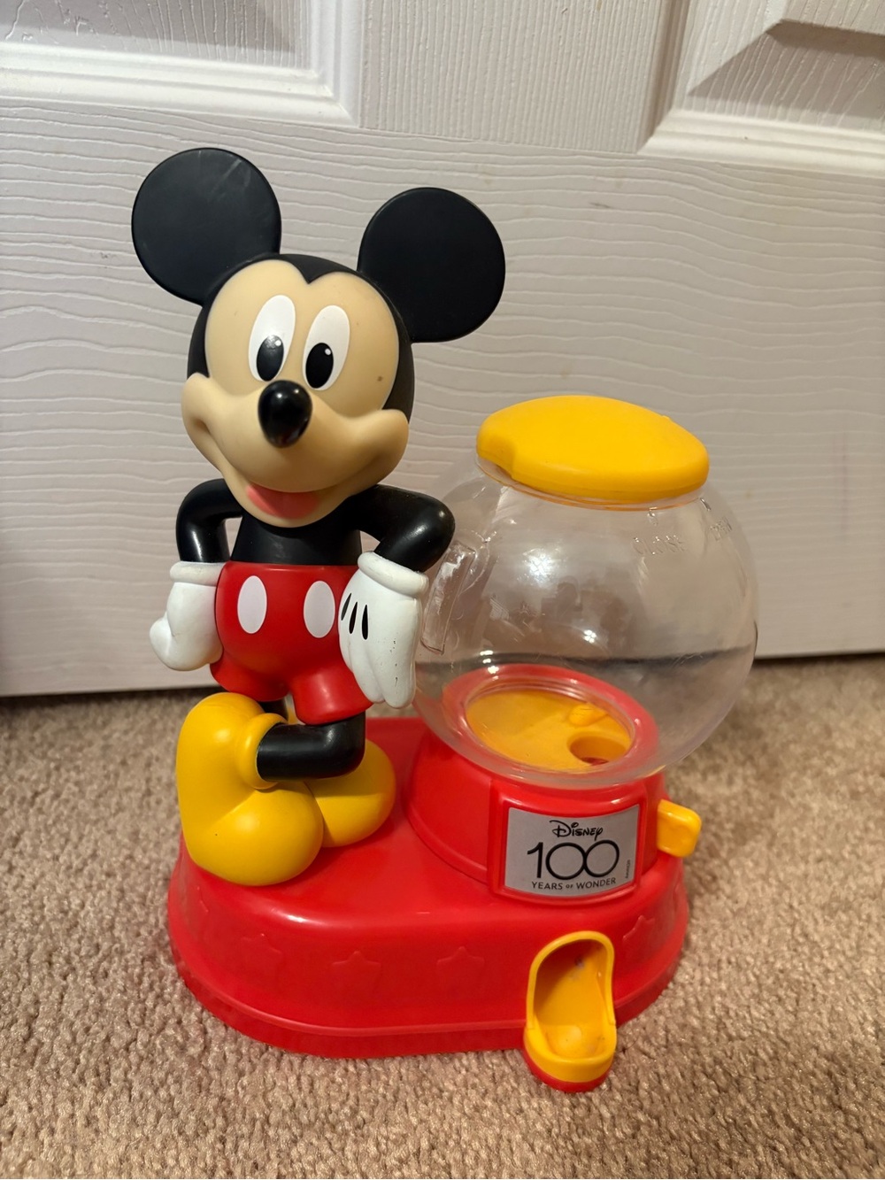 Disney Mickey Mouse Red, Yellow & Black small Gumball Dispenser